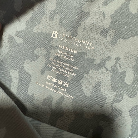 BuffBunny High Waist Blue Camo Shorts - Picture 3 of 3